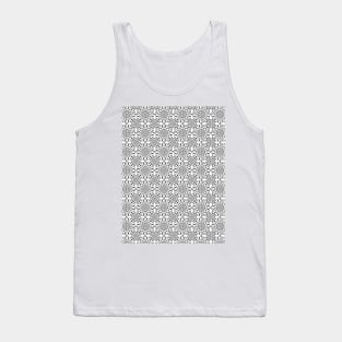 Black and white floral mandala print pattern Tank Top